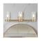Hello Honey® Izzy Brushed Gold Metal & Clear Ribbed Glass 3-Light Vanity Light